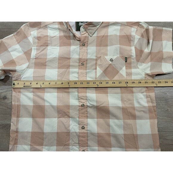 Howler Bros Men's Size M Plaid Short Sleeve Button up Shirt Vented Fishing - Picture 6 of 9